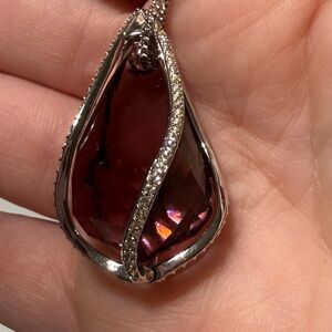 Swarovski amethyst crystal pendant necklace